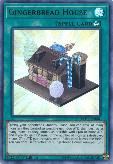 1st Edition, Battles of Legend: Hero's Revenge, Continuous Spell, Spell, Ultra Rare Gingerbread House [BLHR-EN004] Ultra Rare - Trading Card World