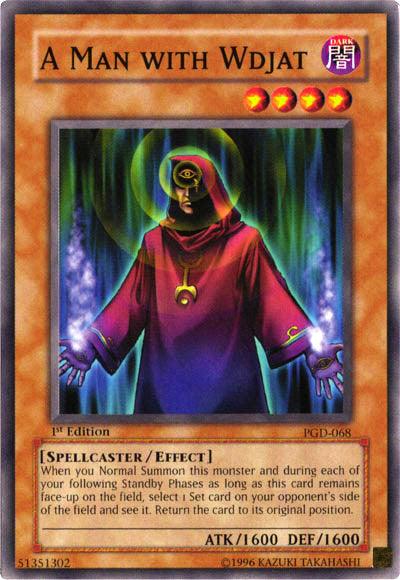 1st Edition, Common, Dark, Effect Monster, Pharaonic Guardian, Spellcaster, Unlimited A Man with Wdjat [PGD-068] Common - Trading Card World