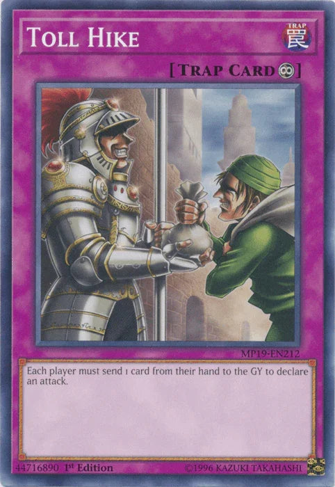 1st Edition, 2019 Gold Sarcophagus Tin Mega Pack, Common, Continuous Trap, Trap, Unlimited Toll Hike [MP19-EN212] Common - Trading Card World