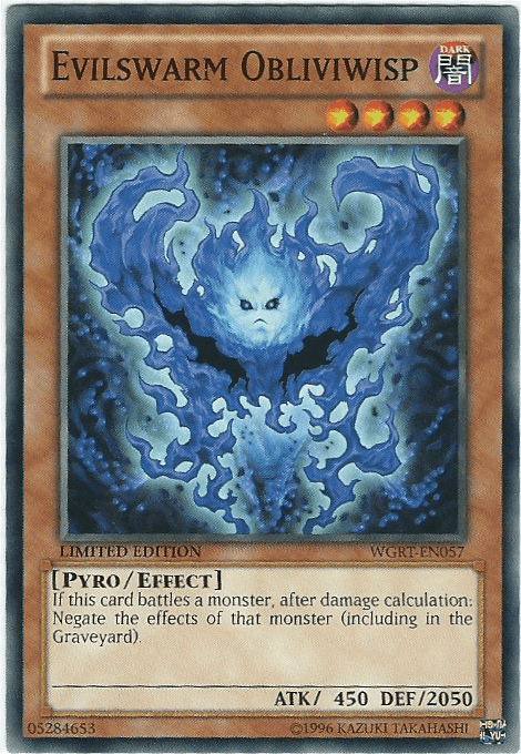 Battle Pack 2: War of the Giants Reinforcements, Common, Dark, Effect Monster, Limited Evilswarm Obliviwisp [WGRT-EN057] Common - Trading Card World