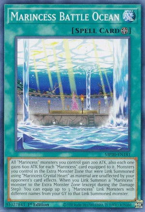 1st Edition, 2020 Tin of Lost Memories, Common, Field Spell, Spell Marincess Battle Ocean [MP20-EN181] Common - Trading Card World