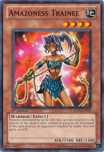 1st Edition, Common, Duelist Revolution, Earth, Effect Monster, Unlimited, Warrior Amazoness Trainee [DREV-EN031] Common - Trading Card World