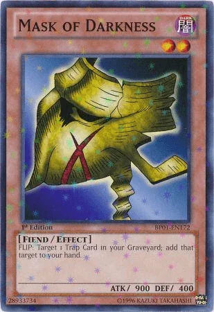 1st Edition, Battle Pack: Epic Dawn, Dark, Effect Monster, Fiend, Starfoil Rare, Unlimited Mask of Darkness [BP01-EN172] Starfoil Rare - Trading Card World