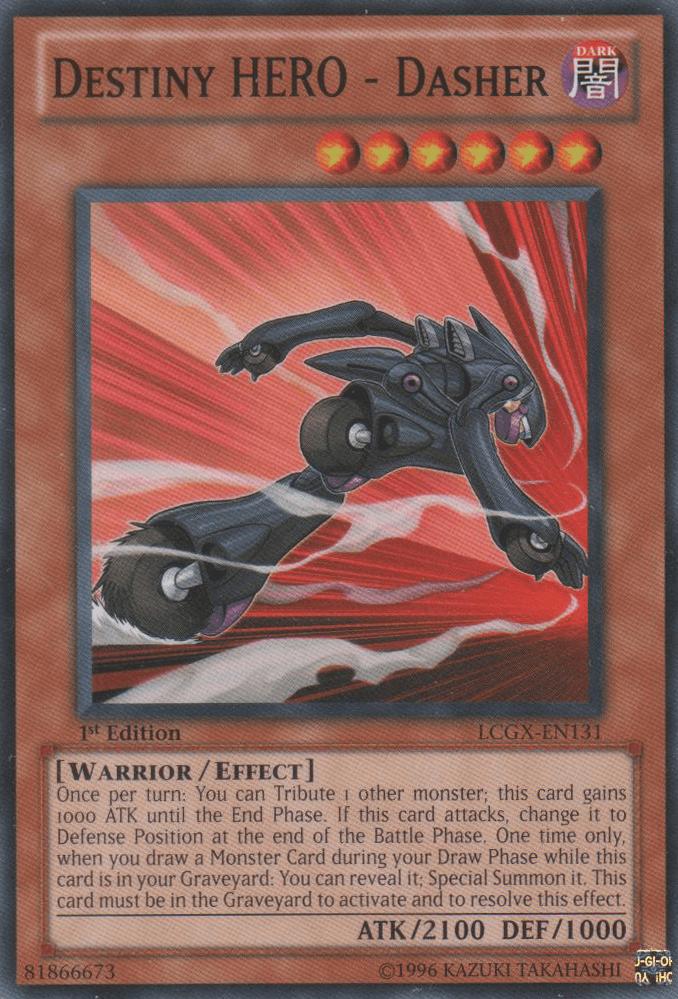 1st Edition, Common, Dark, Effect Monster, Legendary Collection 2, Unlimited, Warrior Destiny HERO - Dasher [LCGX-EN131] Common - Trading Card World