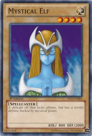 1st Edition, Common, Light, Normal Monster, Spellcaster, Super Starter: V for Victory Mystical Elf [YS13-EN004] Common - Trading Card World