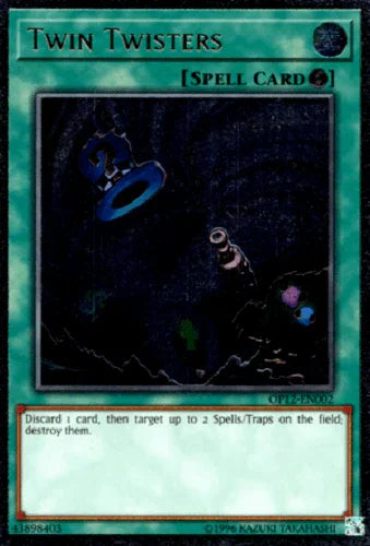 OTS Tournament Pack 12, Quick Play Spell, Spell, Ultimate Rare, Unlimited Twin Twisters [OP12-EN002] Ultimate Rare - Trading Card World