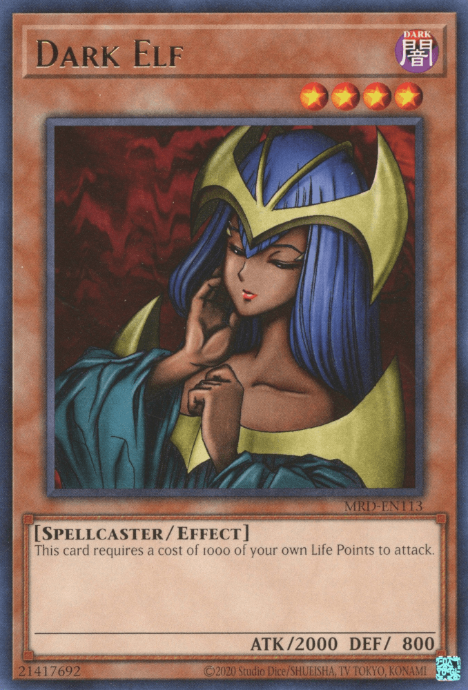 Dark, Effect Monster, Metal Raiders, Rare, Spellcaster, Unlimited Dark Elf [MRD-EN113] Rare - Trading Card World