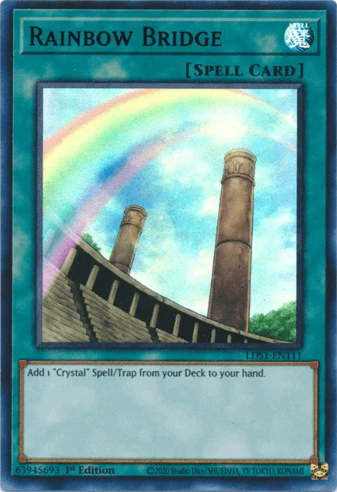 1st Edition, Legendary Duelists: Season 1, Normal Spell, Spell, Ultra Rare Rainbow Bridge (Purple) [LDS1-EN111] Ultra Rare - Trading Card World