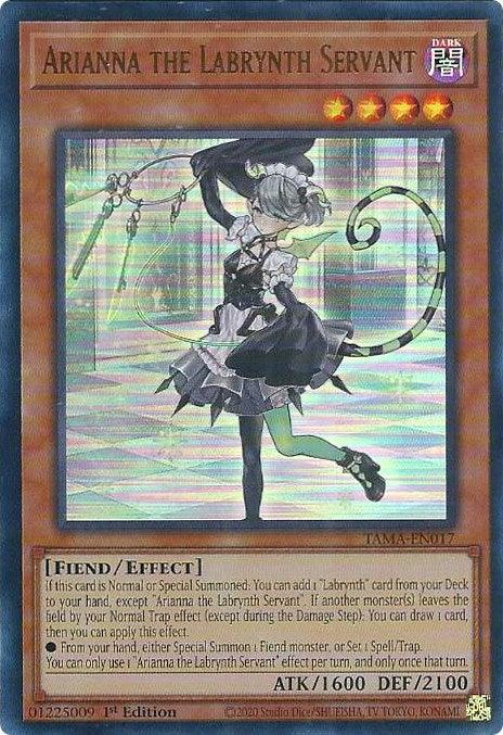 1st Edition, Dark, Effect Monster, Fiend, Tactical Masters, Ultra Rare Arianna the Labrynth Servant [TAMA-EN017] Ultra Rare - Trading Card World