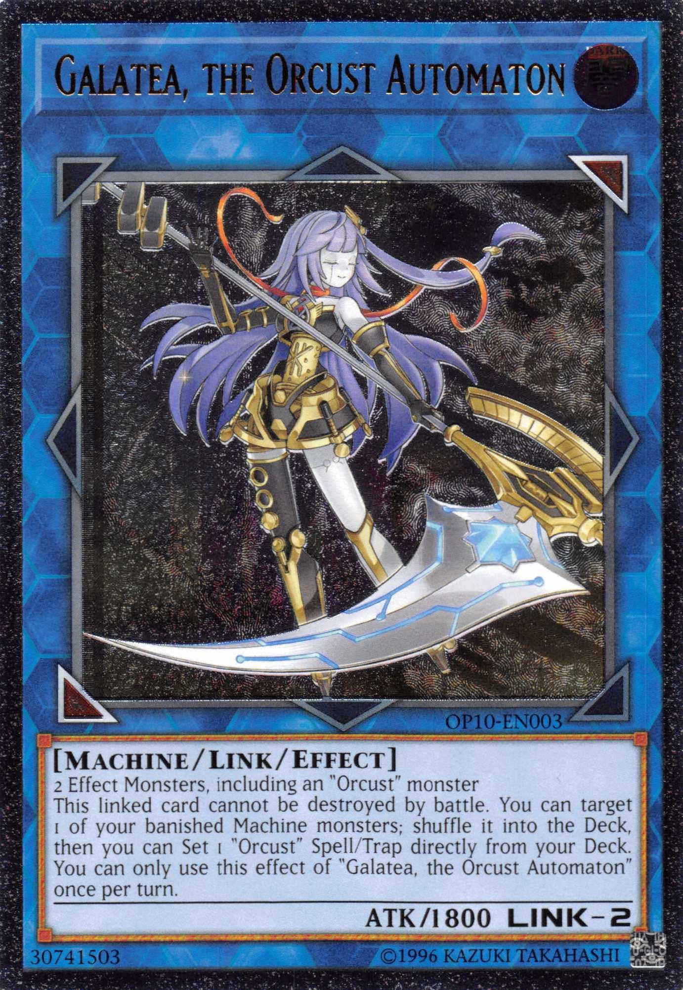 Dark, Link/Effect Monster, Machine, OTS Tournament Pack 10, Ultimate Rare, Unlimited Galatea, the Orcust Automaton [OP10-EN003] Ultimate Rare - Trading Card World