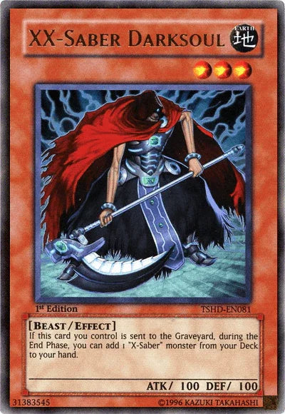 1st Edition, Beast, Earth, Effect Monster, The Shining Darkness, Ultra Rare, Unlimited XX-Saber Darksoul [TSHD-EN081] Ultra Rare - Trading Card World