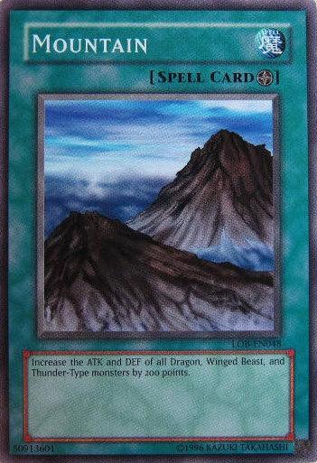 Common, Field Spell, Spell, The Legend of Blue Eyes White Dragon, Unlimited Mountain [LOB-EN048] Common - Trading Card World