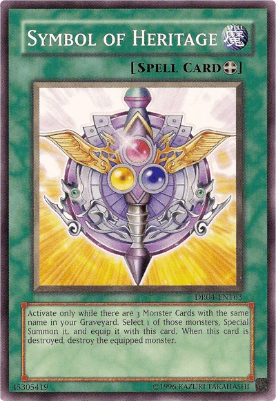 Common, Dark Revelation Volume 4, Equip Spell, Spell, Unlimited Symbol of Heritage [DR04-EN163] Common - Trading Card World