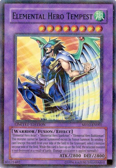 Fusion/Effect Monster, Limited, Mattel Action Figure Promos: Series 2, Rare, Warrior, Wind Elemental Hero Tempest [MF02-EN001] Rare - Trading Card World