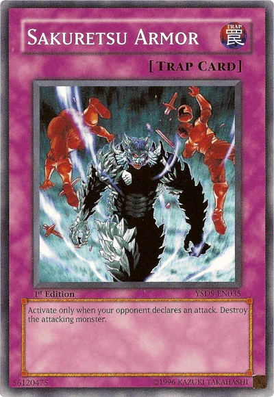 1st Edition, Common, Normal Trap, Starter Deck: Syrus Truesdale, Trap, Unlimited Sakuretsu Armor [YSDS-EN035] Common - Trading Card World