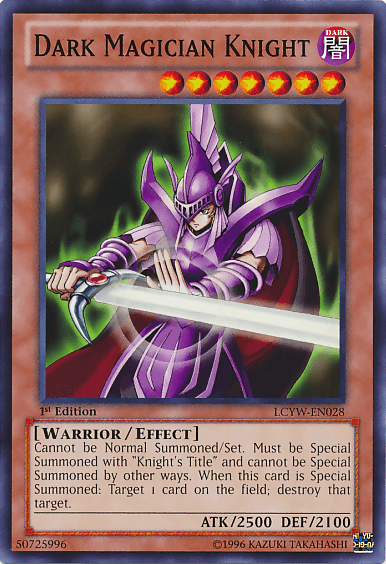 1st Edition, Common, Dark, Effect Monster, Legendary Collection 3: Yugi's World, Unlimited, Warrior Dark Magician Knight [LCYW-EN028] Common - Trading Card World