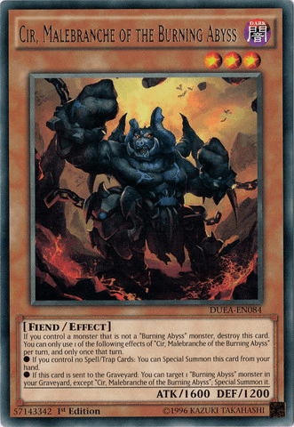 1st Edition, Dark, Duelist Alliance, Effect Monster, Fiend, Rare, Unlimited Cir, Malebranche of the Burning Abyss [DUEA-EN084] Rare - Trading Card World