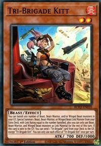 1st Edition, Beast, Blazing Vortex, Effect Monster, Fire, Super Rare Tri-Brigade Kitt [BLVO-EN010] Super Rare - Trading Card World