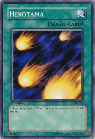 1st Edition, Common, Normal Spell, Spell, The Legend of Blue Eyes White Dragon, Unlimited Hinotama [LOB-056] Common - Trading Card World
