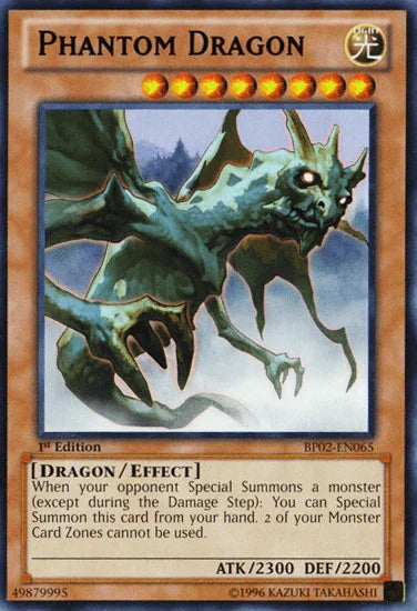 1st Edition, Battle Pack 2: War of the Giants, Dragon, Effect Monster, Light, Mosaic Rare, Unlimited Phantom Dragon [BP02-EN065] Mosaic Rare - Trading Card World