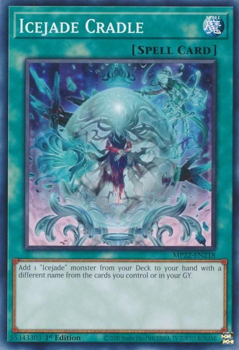 1st Edition, 2022 Tin of the Pharaoh's Gods, Common, Normal Spell, Spell Icejade Cradle [MP22-EN218] Common - Trading Card World