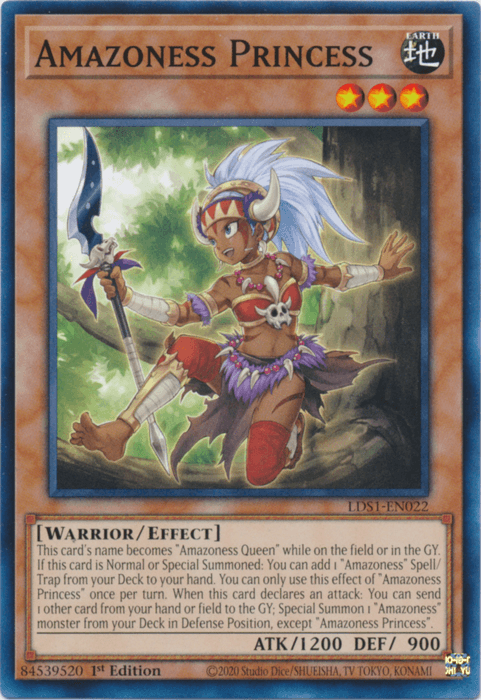 1st Edition, Common, Earth, Effect Monster, Legendary Duelists: Season 1, Warrior Amazoness Princess [LDS1-EN022] Common - Trading Card World