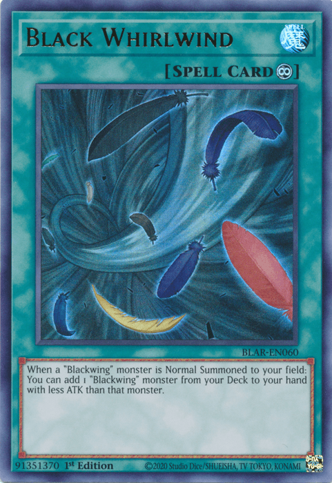 1st Edition, Battles of Legend: Armageddon, Continuous Spell, Spell, Ultra Rare Black Whirlwind [BLAR-EN060] Ultra Rare - Trading Card World