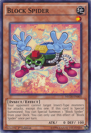 1st Edition, Common, Earth, Effect Monster, Insect, The New Challengers, Unlimited Block Spider [NECH-EN003] Common - Trading Card World