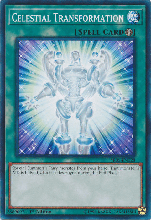 1st Edition, Common, Quick Play Spell, Spell, Structure Deck: Wave of Light Celestial Transformation [SR05-EN028] Common - Trading Card World