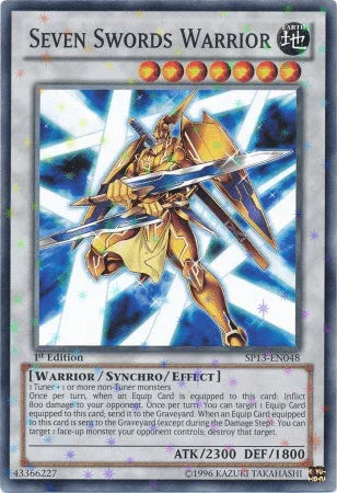 1st Edition, Earth, Star Pack 2013, Starfoil Rare, Synchro/Effect Monster, Unlimited, Warrior Seven Swords Warrior [SP13-EN048] Starfoil Rare - Trading Card World