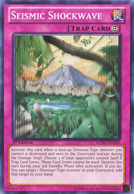 1st Edition, Common, Continuous Trap, Legendary Collection 4: Joey's World, Trap Seismic Shockwave [LCJW-EN169] Common - Trading Card World