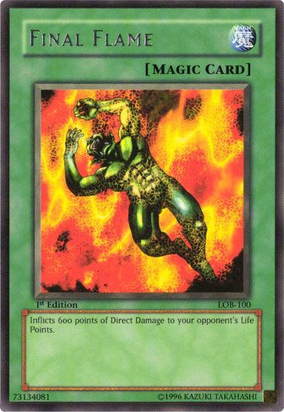 1st Edition, Normal Spell, Rare, Spell, The Legend of Blue Eyes White Dragon, Unlimited Final Flame [LOB-100] Rare - Trading Card World
