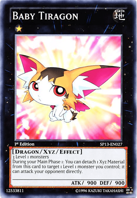 1st Edition, Common, Dragon, Earth, Star Pack 2013, Unlimited, Xyz/Effect Monster Baby Tiragon [SP13-EN027] Common - Trading Card World