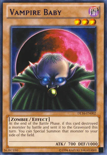 Dark, Duelist League Promo, Effect Monster, Rare, Unlimited, Zombie Vampire Baby (Purple) [DL16-EN002] Rare - Trading Card World