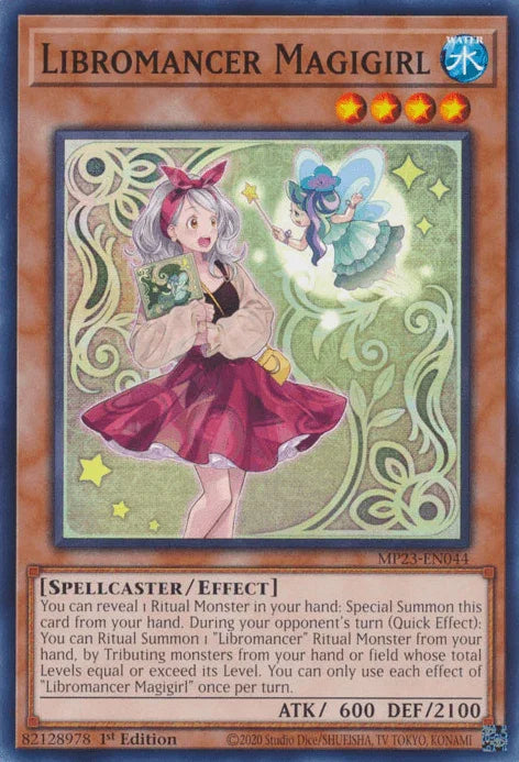 1st Edition, Common, Dueling Heroes Collectors Tin - Mega Pack (25th Anniversary Edition), Effect Monster, Spellcaster, Water Libromancer Magigirl [MP23-EN044] Common - Trading Card World