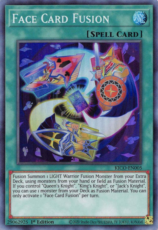 1st Edition, King's Court, Normal Spell, Spell, Super Rare Face Card Fusion (Super Rare) [KICO-EN005] Super Rare - Trading Card World