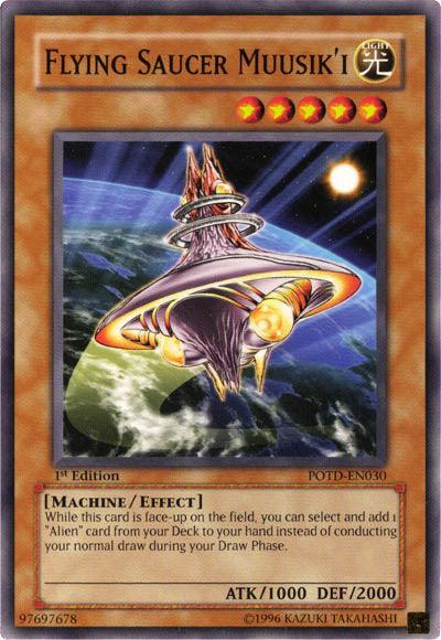 1st Edition, Common, Effect Monster, Light, Machine, Power of the Duelist, Unlimited Flying Saucer Muusik'i [POTD-EN030] Common - Trading Card World
