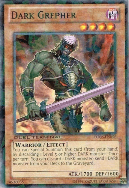 Common, Dark, Duel Terminal 6, Effect Monster, Limited, Warrior Dark Grepher [DT06-EN058] Common - Trading Card World