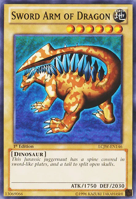 1st Edition, Common, Dinosaur, Earth, Legendary Collection 4: Joey's World, Normal Monster Sword Arm of Dragon [LCJW-EN146] Common - Trading Card World