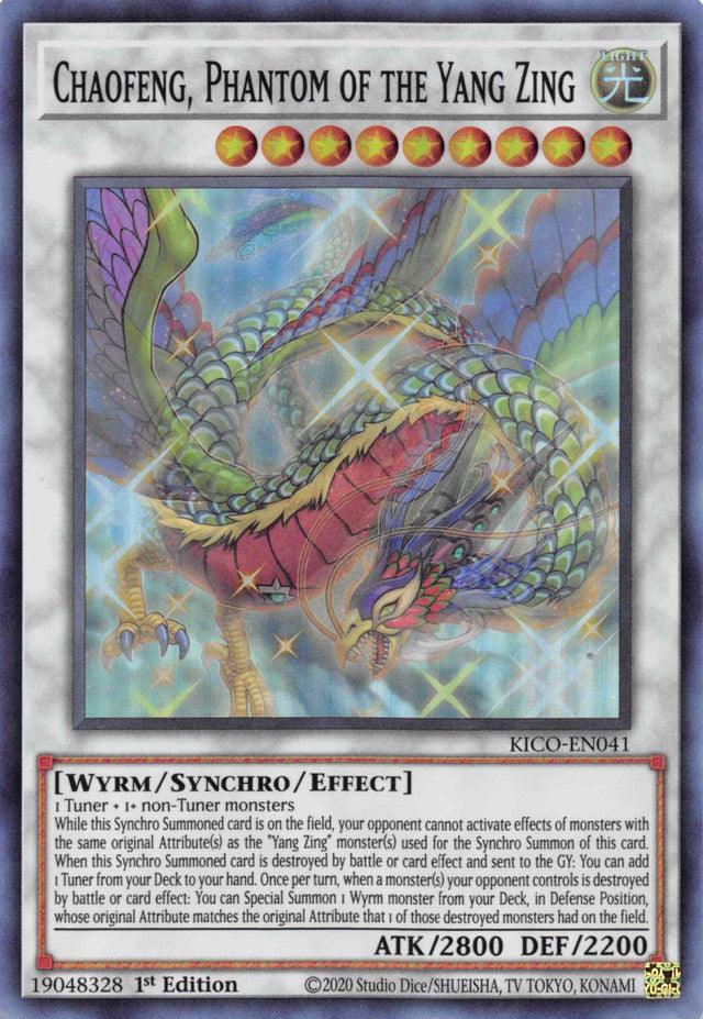 1st Edition, King's Court, Light, Super Rare, Synchro/Effect monster, Wyrm Chaofeng, Phantom of the Yang Zing [KICO-EN041] Super Rare - Trading Card World