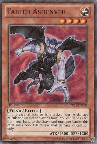1st Edition, Battle Pack: Epic Dawn, Effect Monster, Fiend, Light, Starfoil Rare, Unlimited Fabled Ashenveil [BP01-EN158] Starfoil Rare - Trading Card World