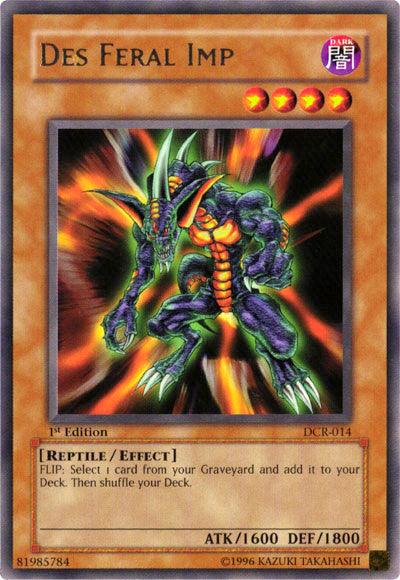 1st Edition, Dark, Dark Crisis, Effect Monster, Rare, Reptile, Unlimited Des Feral Imp [DCR-014] Rare - Trading Card World