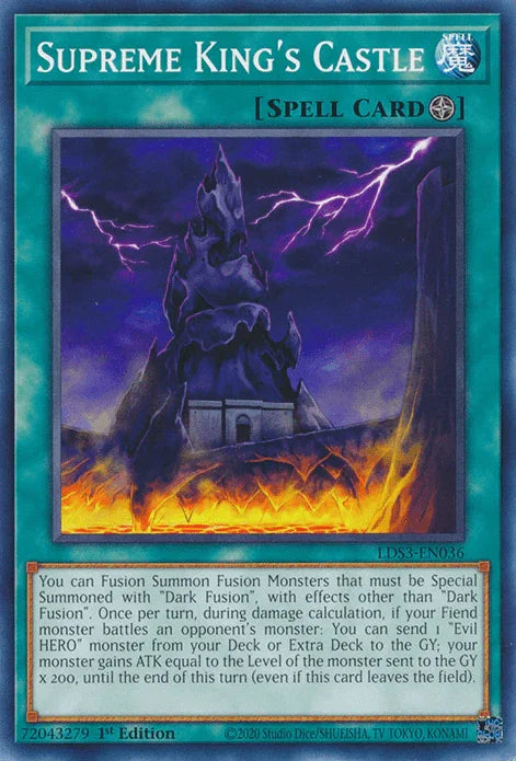 1st Edition, Common, Field Spell, Legendary Duelists: Season 3, Spell Supreme King's Castle [LDS3-EN036] Common - Trading Card World