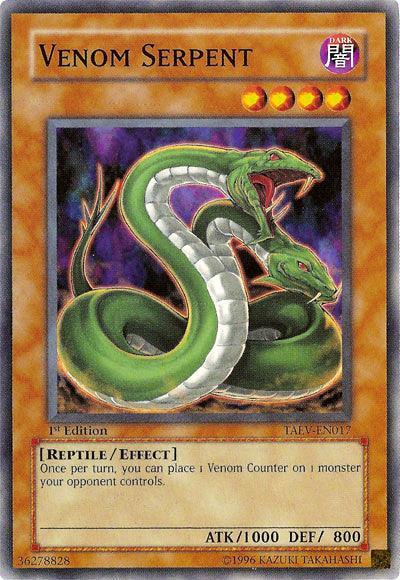 1st Edition, Common, Dark, Effect Monster, Reptile, Tactical Evolution, Unlimited Venom Serpent [TAEV-EN017] Common - Trading Card World