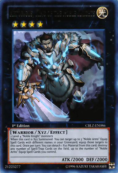1st Edition, Cosmo Blazer, Light, Ultra Rare, Unlimited, Warrior, Xyz/Effect Monster Artorigus, King of the Noble Knights [CBLZ-EN086] Ultra Rare - Trading Card World