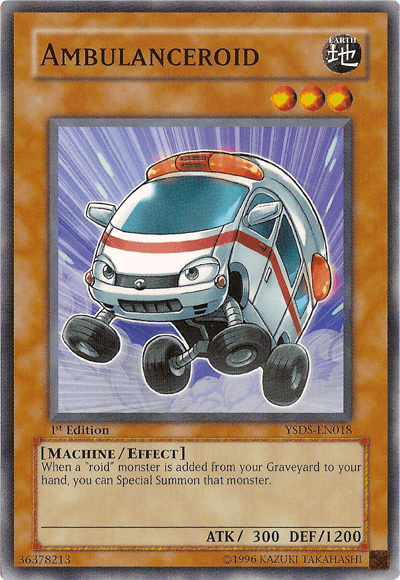1st Edition, Common, Earth, Effect Monster, Machine, Starter Deck: Syrus Truesdale, Unlimited Ambulanceroid [YSDS-EN018] Common - Trading Card World