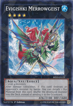 1st Edition, Aqua, Battle Pack 3: Monster League, Shatterfoil Rare, Water, Xyz/Effect Monster Evigishki Merrowgeist [BP03-EN121] Shatterfoil Rare - Trading Card World