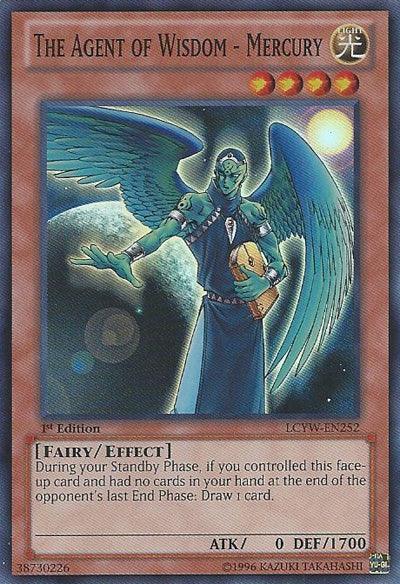 1st Edition, Effect Monster, Fairy, Legendary Collection 3: Yugi's World, Light, Super Rare, Unlimited The Agent of Wisdom - Mercury [LCYW-EN252] Super Rare - Trading Card World