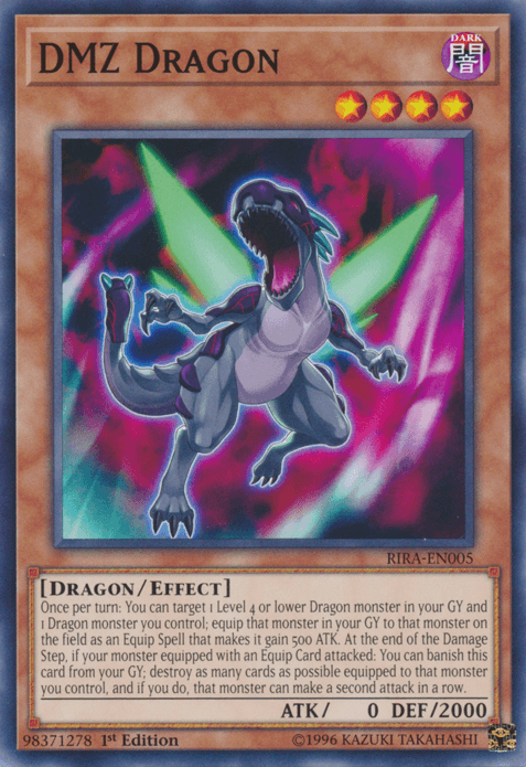 1st Edition, Common, Dark, Dragon, Effect Monster, Rising Rampage, Unlimited DMZ Dragon [RIRA-EN005] Common - Trading Card World