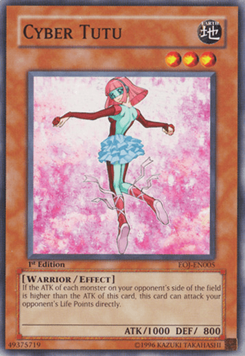1st Edition, Common, Earth, Effect Monster, Enemy of Justice, Unlimited, Warrior Cyber Tutu [EOJ-EN005] Common - Trading Card World